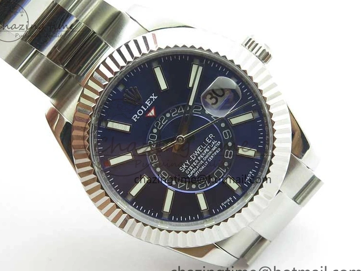 0413 Sky-Dweller 326934 SS AIF Blue Dial on SS Bracelet A23J to RelaxedFit 2787